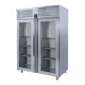 Iceinox VTS 1150 N CR-VG Dik Tip Snack ve GN Derin Dondurucu, 2 Cam Kapılı, 140x77x210 cm