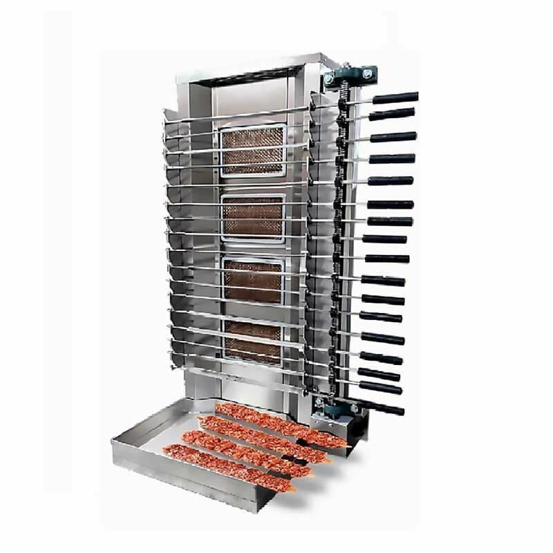 Pimak Döner Kebap Makinesi, Gazlı, 14 Şiş Kapasiteli M077-4AK