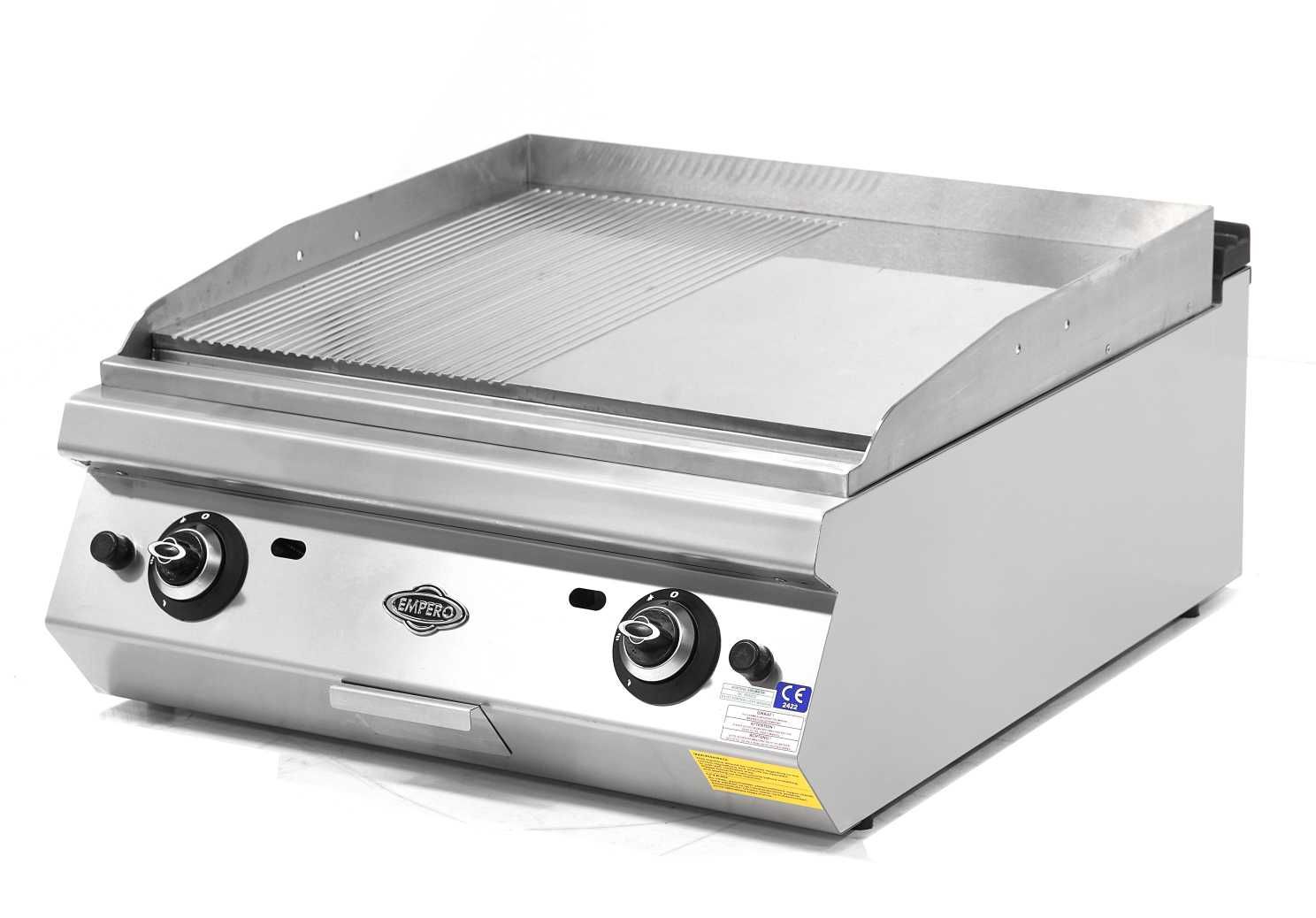 Empero EMP.PLS.9IG022 900 Seri Set Üstü Yarı Oluklu Plety Izgara Gazlı 80x90x30 cm