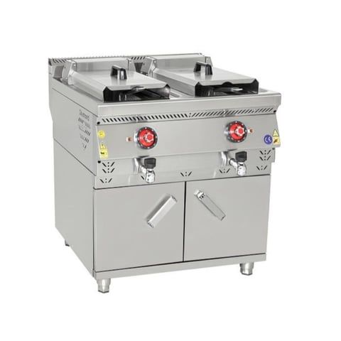 Himaksan HMK-DFE 668 9+9 Lt Elektrikli Çiftli Fritöz Dolaplı 60x60x85 cm