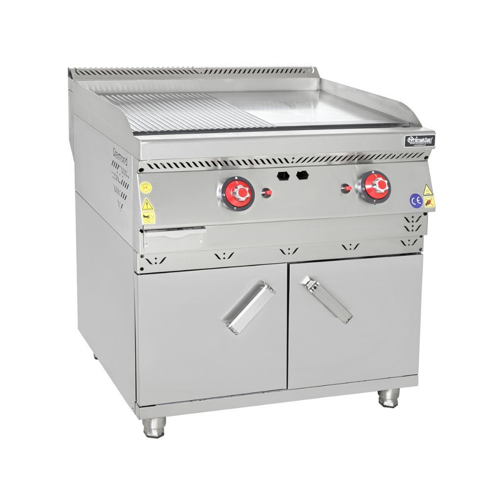 Himaksan HMK-DIED 668 Düz Pleyt Elektrikli Dolaplı Izgara 60x60x85 cm