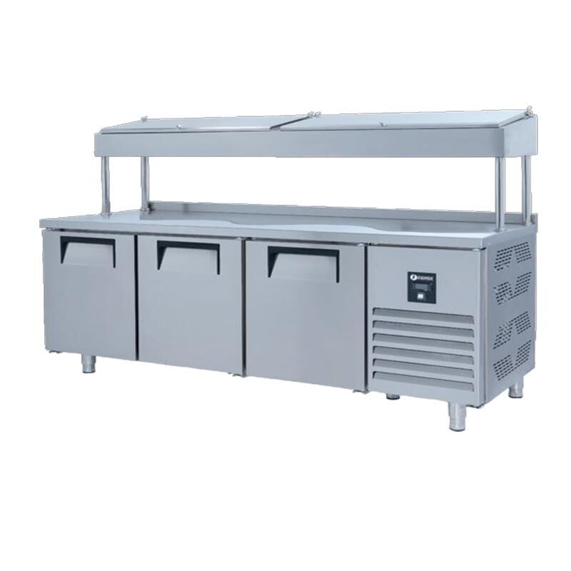Iceinox PTS.H.515.CR Make Up Buzdolabı, Yüksek, 3 Kapılı, 200x70x85/143 cm