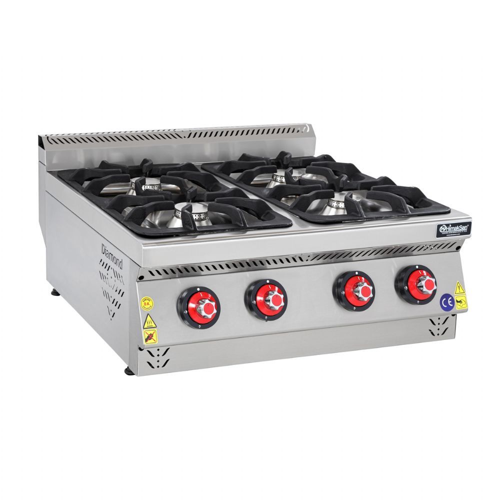 Himaksan HMK-SOG 663 4ʹlü Gazlı Set Üstü Ocak 60x60x30 cm