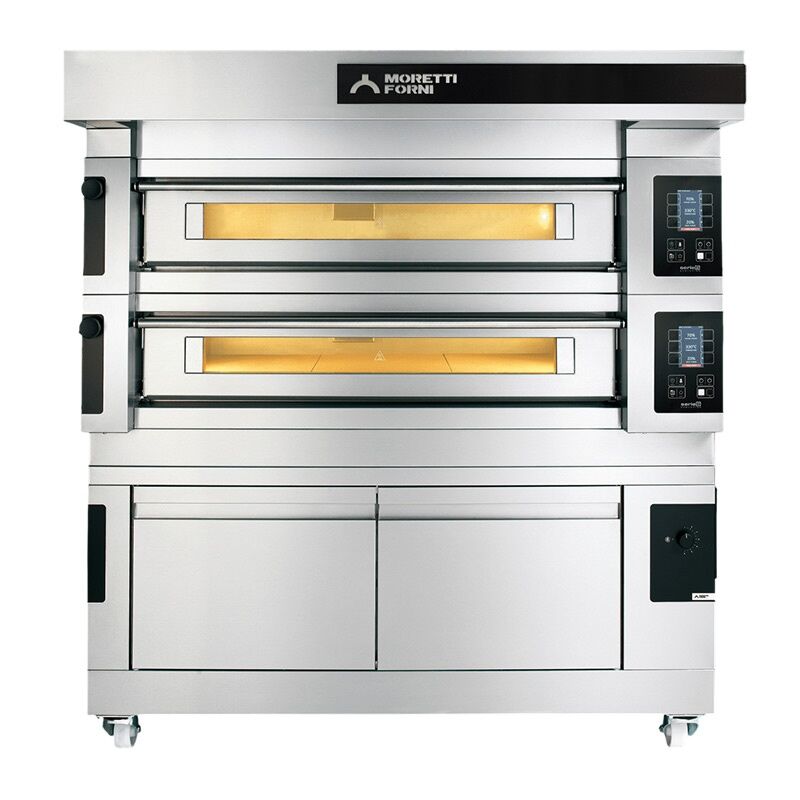 Moretti Forni S120ES-161600-P Steel Seri 2x16 cm Taş Tabanlı Modüler Çok Amaçlı Katlı Fırın