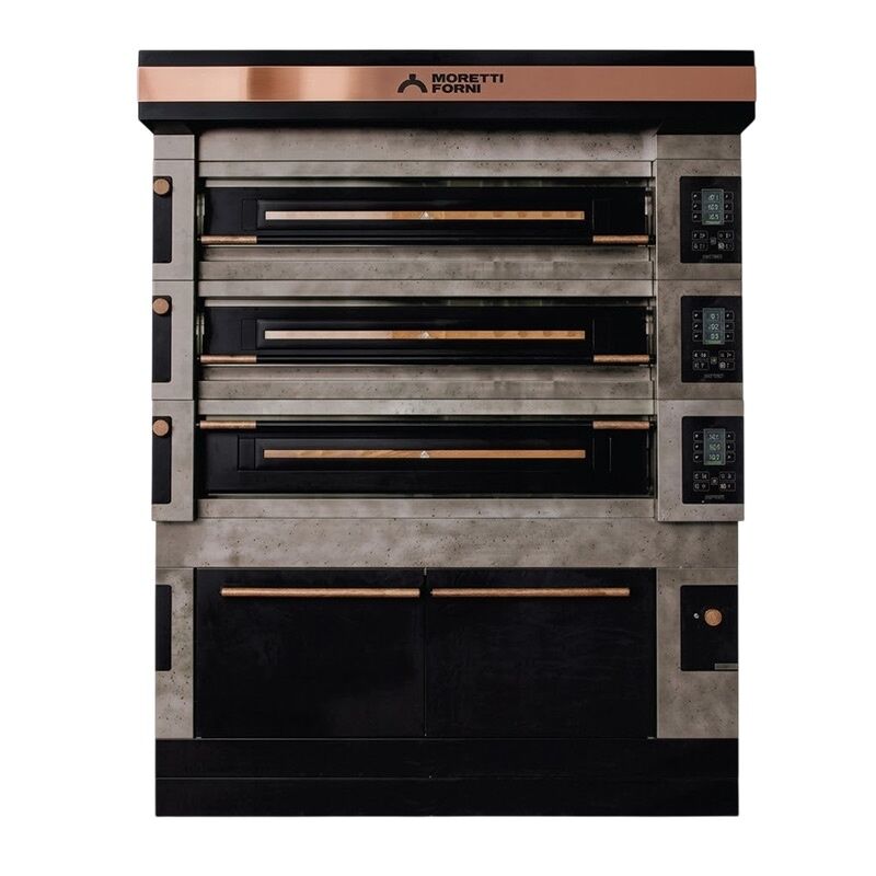 Moretti Forni S120EI-161600-P Icon Seri 2x16 cm Taş Tabanlı Modüler Çok Amaçlı Katlı Fırın