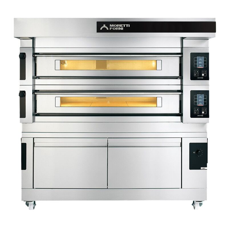Moretti Forni S140ES-161600-P Steel Seri 2x16 cm Taş Tabanlı Modüler Çok Amaçlı Katlı Fırın