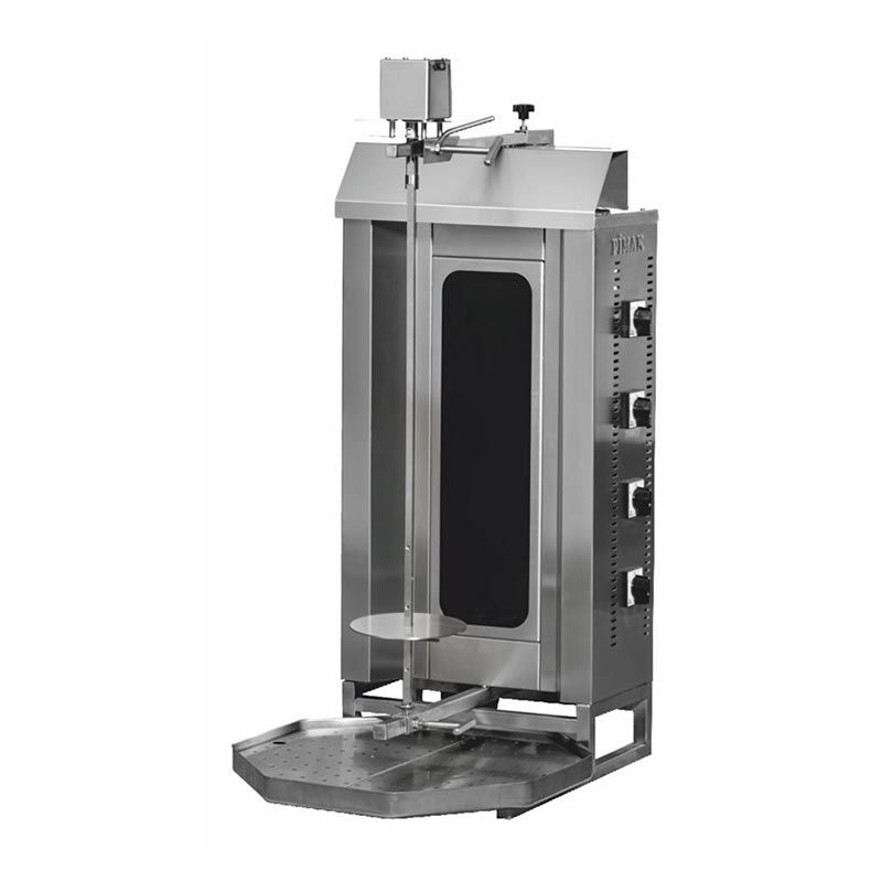 Pimak Alttan Motorlu Camlı Döner Makinesi, 4 Radyanlı, Elektrikli