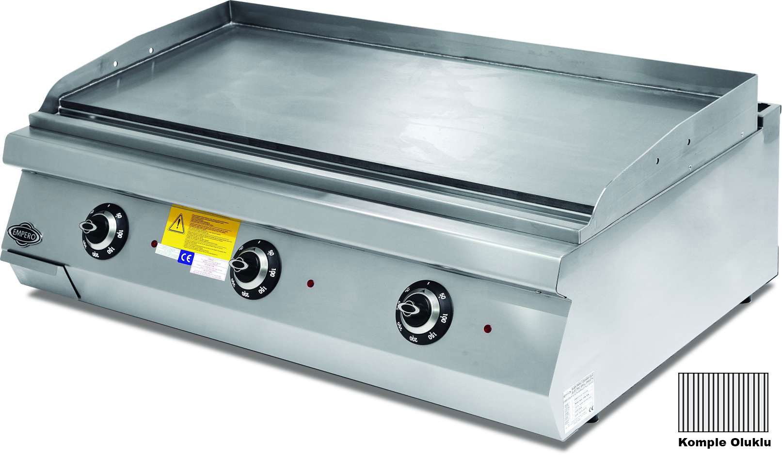 Empero EMP.PLS.9IE031-K 900 Seri Set Üstü Oluklu Krom Izgara Elektrikli 120x90x30 cm