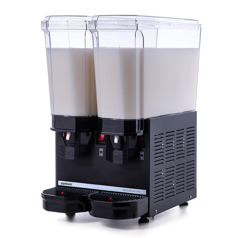 Samixir Klasik Twin Soğuk İçecek Dispenseri, 20+20 L, Karıştırıcılı, Siyah 40.MMB