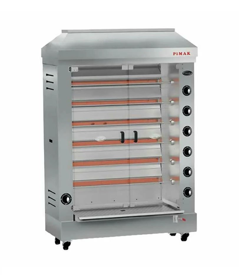 Pimak PI2/M008B Gazlı Tamburlu Dinlendirmeli Piliç Makinesi