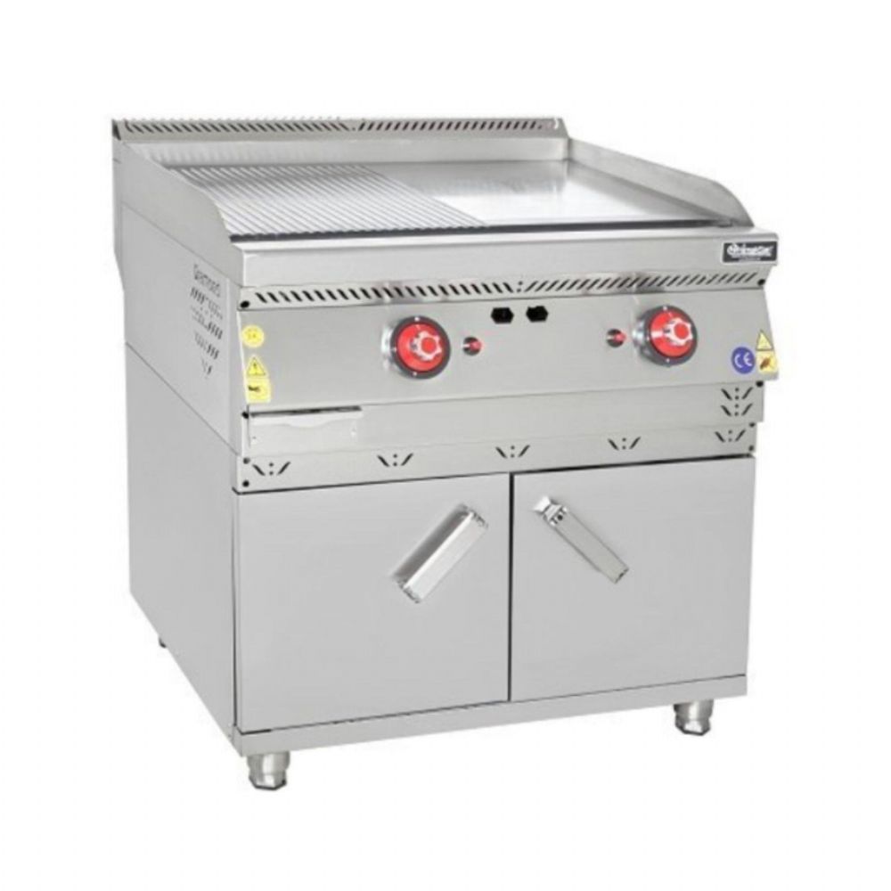 Himaksan HMK-DIGN 878 Dolaplı Gazlı Pleyt Izgara Yarı Oluklu 80x70x85 cm