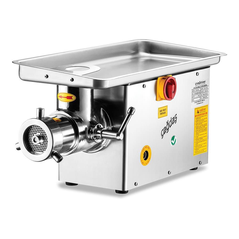 Çağdaş SPMC 22'lik Kıyma Makinesi, Kovanı Sökülüp Takılabilen Paslanmaz Krom Çelik Demonte Kafa 220 V