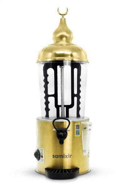 Samixir SC10 Panoramik 10 Litre Karıştırıcılı Sıcak İçecek Dispenseri, Analog, Gold