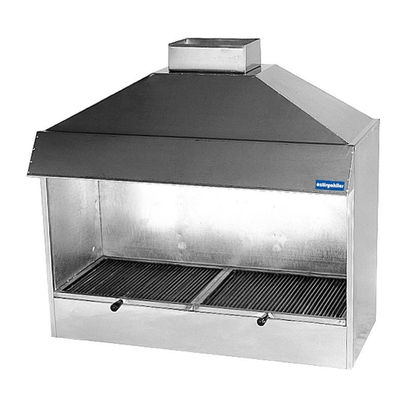 Öztiryakiler Davlumbazlı Kömürlü Izgara, 100x50x115 cm