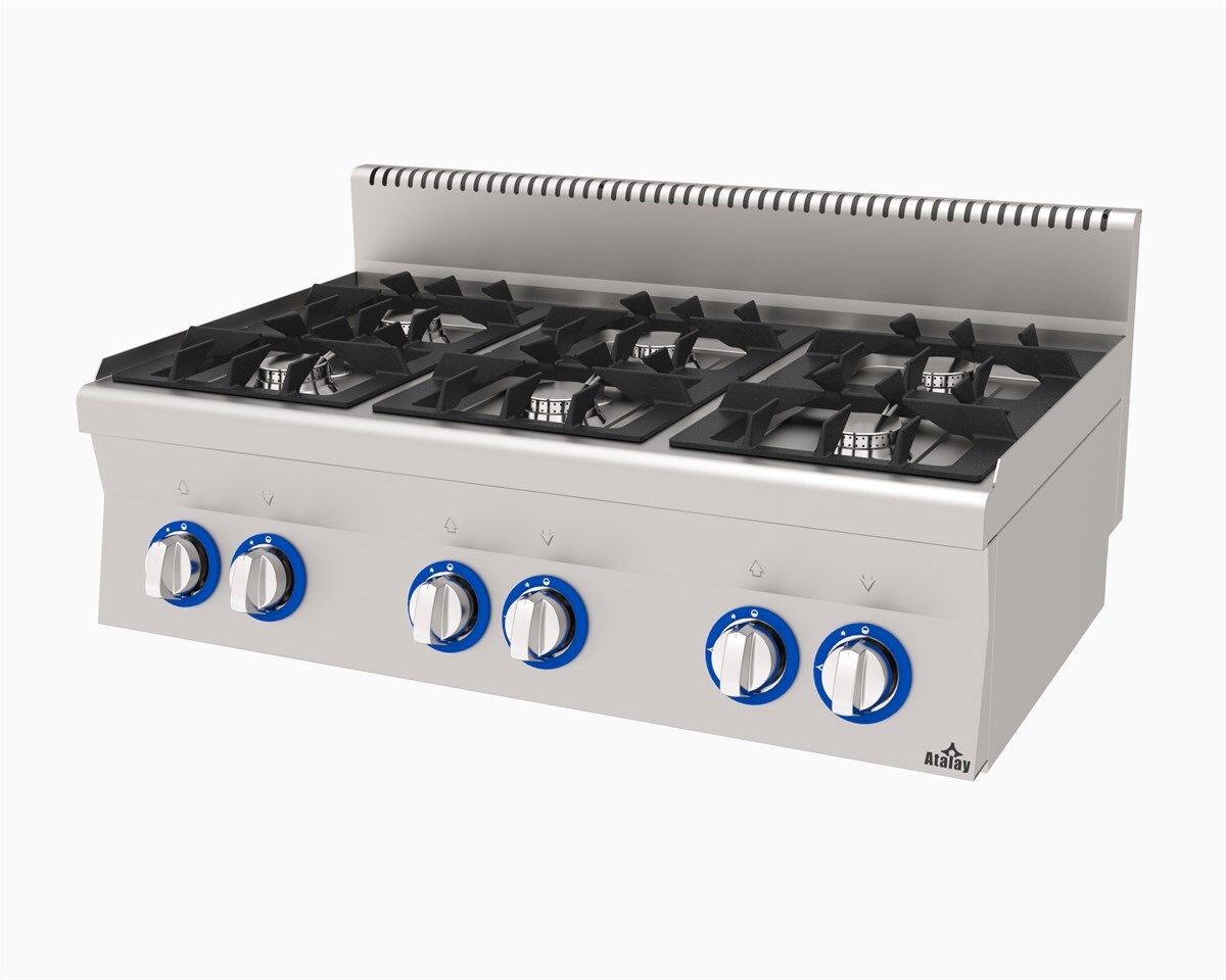Atalay 6'lı Set Üstü Ocak Ce Belgeli Gazlı 100x60x30 Cm E AGO-1060