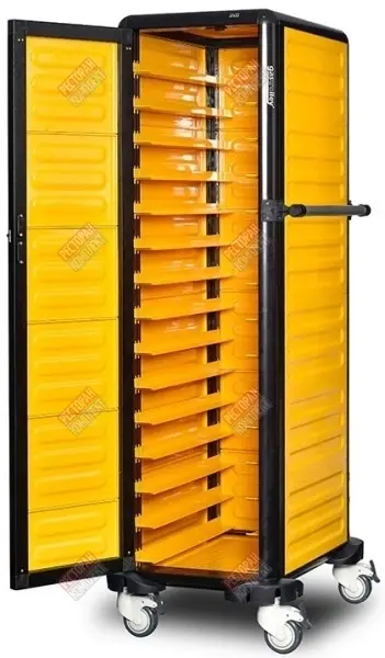 Gastrolley Tekli Servis Tepsi Arabası 150 (2 Yanı+Arka Kapalı+Kapılı) G.ST.150.S.4