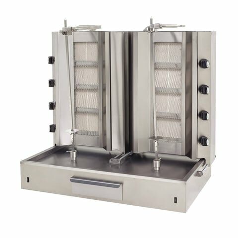 DRN Döner Makinesi Alttan Çift Motorlu Gazlı 10 Radyanlı DRNDACG-10