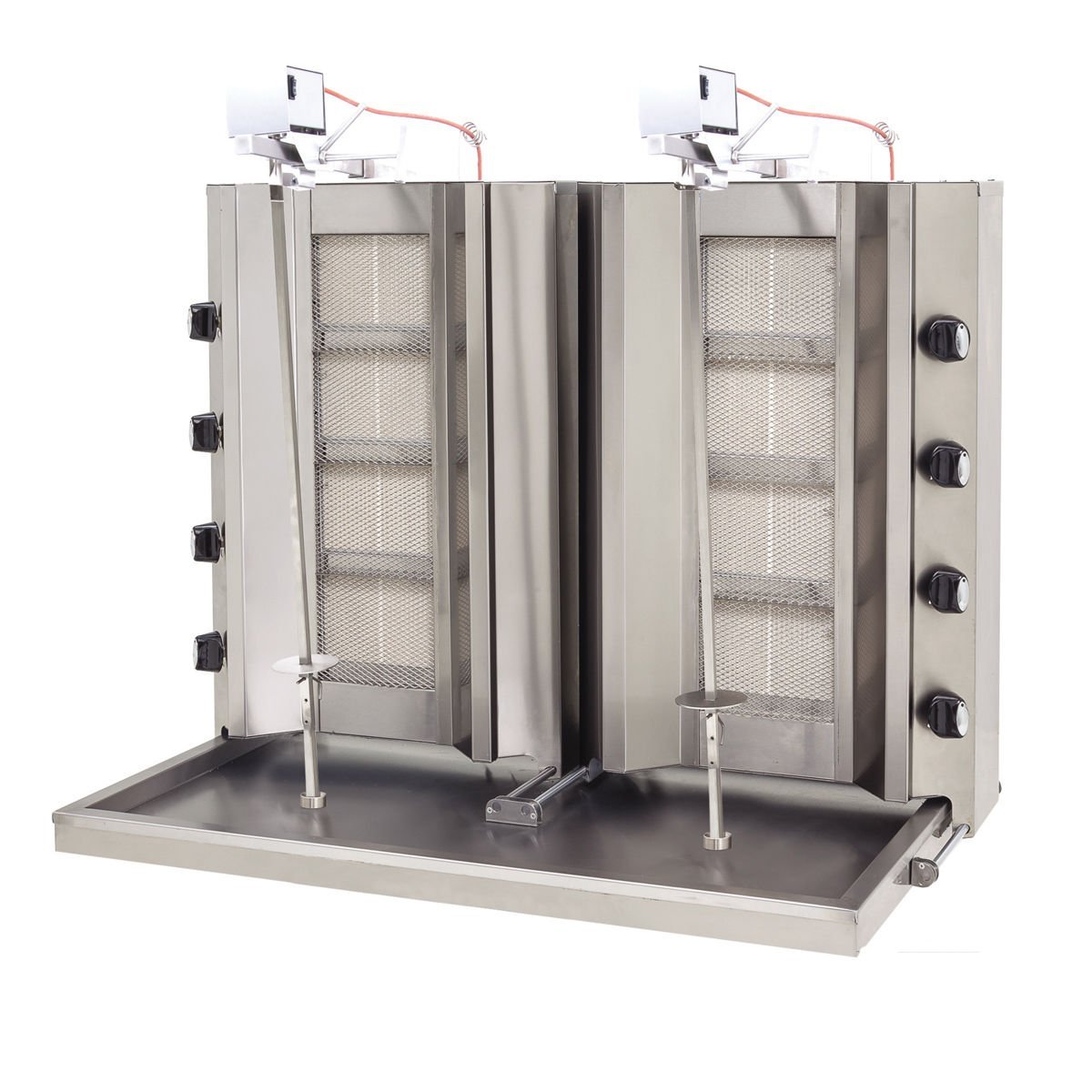 DRN Döner Makinesi Üstten Çift Motorlu Gazlı 8 Radyanlı DRNDUCG-8