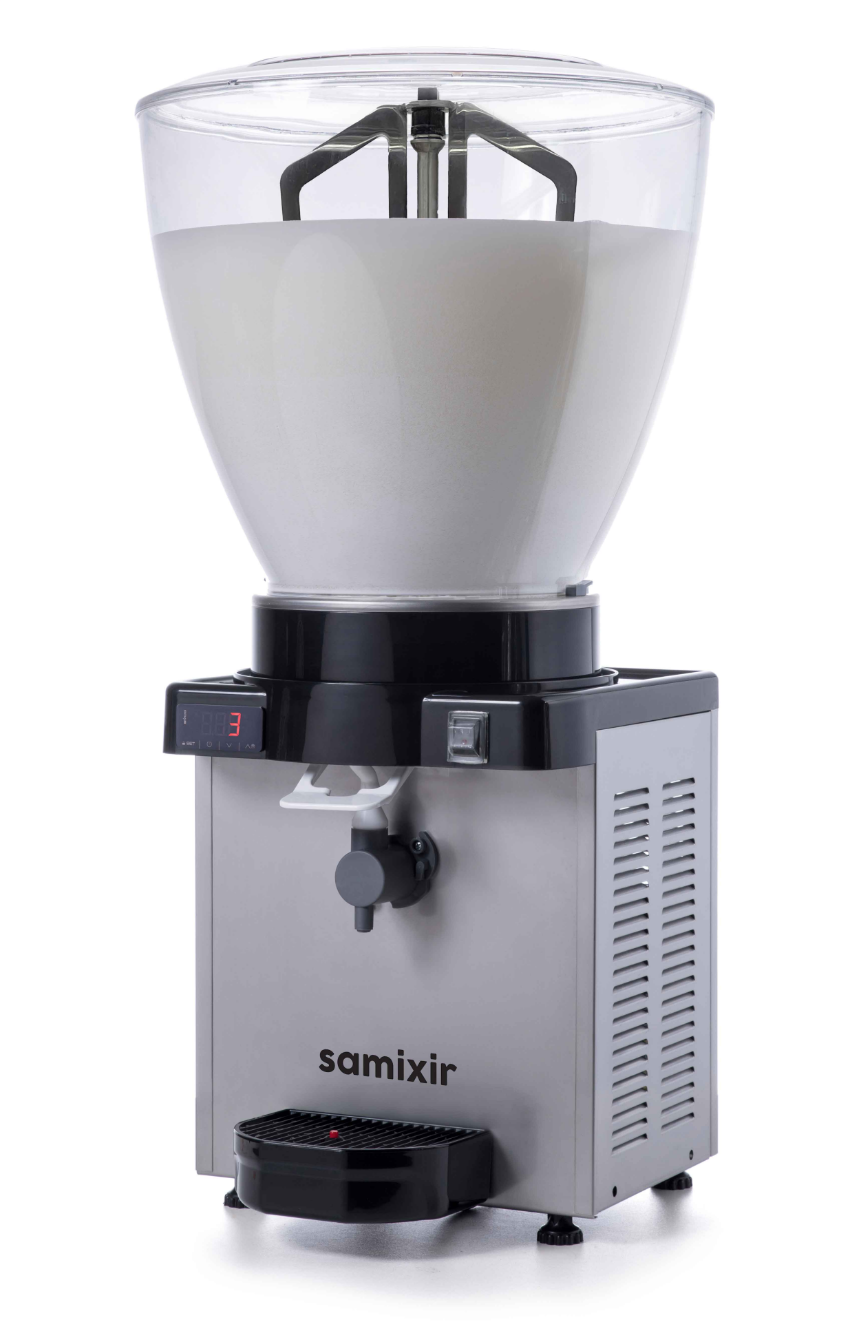 Samixir KAM40 Panoramik Köpüklü Ayran Dispenseri 40 L, Paslanmaz Çelik