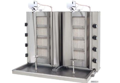 DRN Döner Makinesi Üstten Çift Motorlu Gazlı 12 Radyanlı DRNDUCG-12