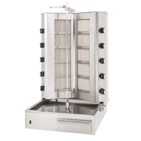 DRN Döner Ocağı V Tipi Alttan Motorlu Gazlı 12 Radyanlı DRNDVAG-12