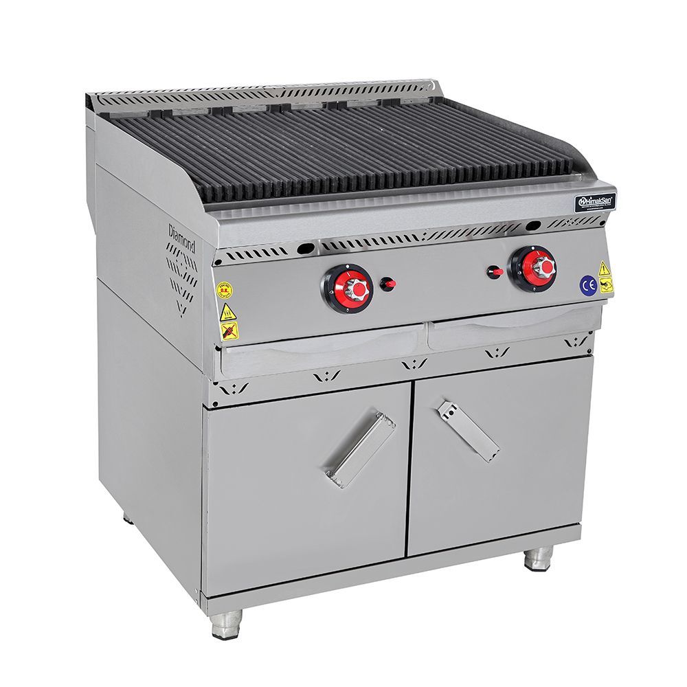 Himaksan HMK-DLIDG 898 Dolaplı Lavataşlı Gazlı Döküm Sulu Izgara 80x90x85 cm