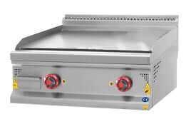 CSA Elektrikli Pleyt Izgara Yarı Oluklu Yüzey Set Üstü 60x60x30 cm KRCS.IZYE .660