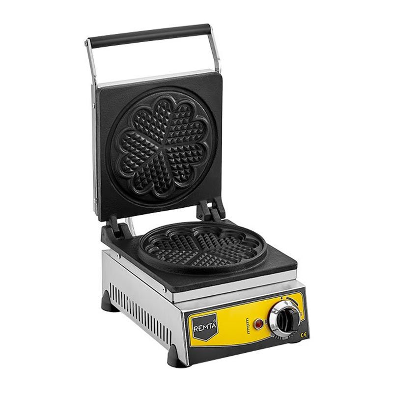 Remta W12 Tekli Çiçek Model Waffle Makinesi, 21 cm, Elektrikli
