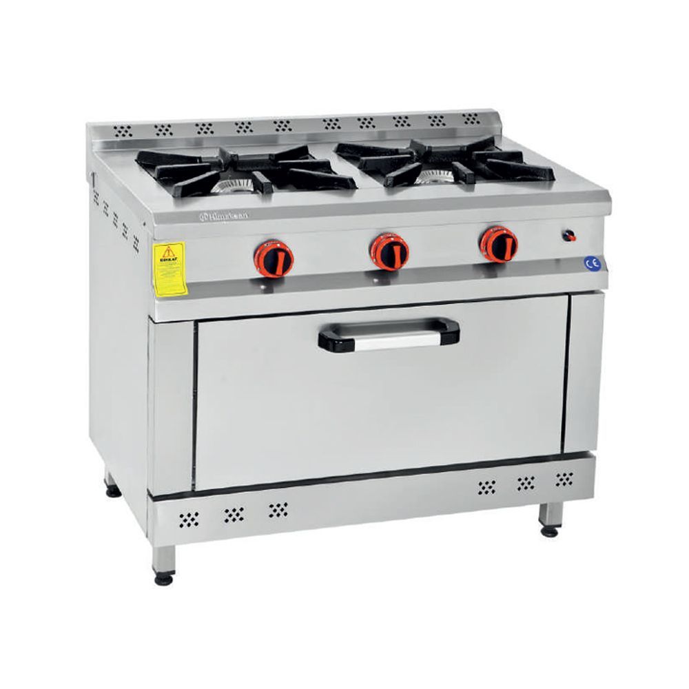 Himaksan HMK-KZG 1060 Gazlı 2 Ocaklı Kuzine Doğalgazlı 100x60x85 cm