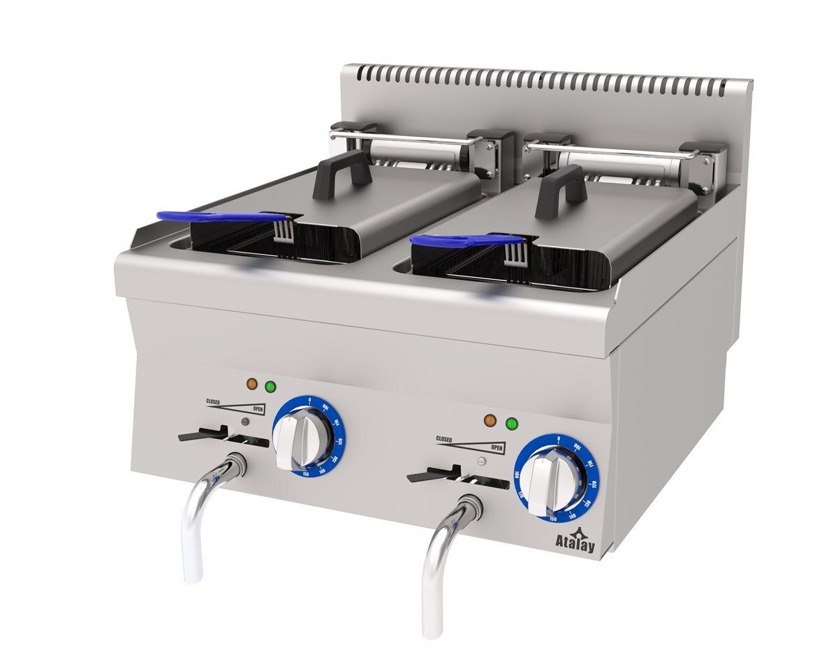 Atalay Fritöz 2x9 Litre Elektrikli 60x60x30 Cm E AEF-660