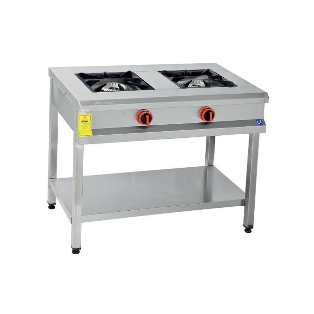 Himaksan HMK-TBOG 950 Gazlı Taban Raflı 2’Li Ocak (Doğalgaz) 90x50x85 cm