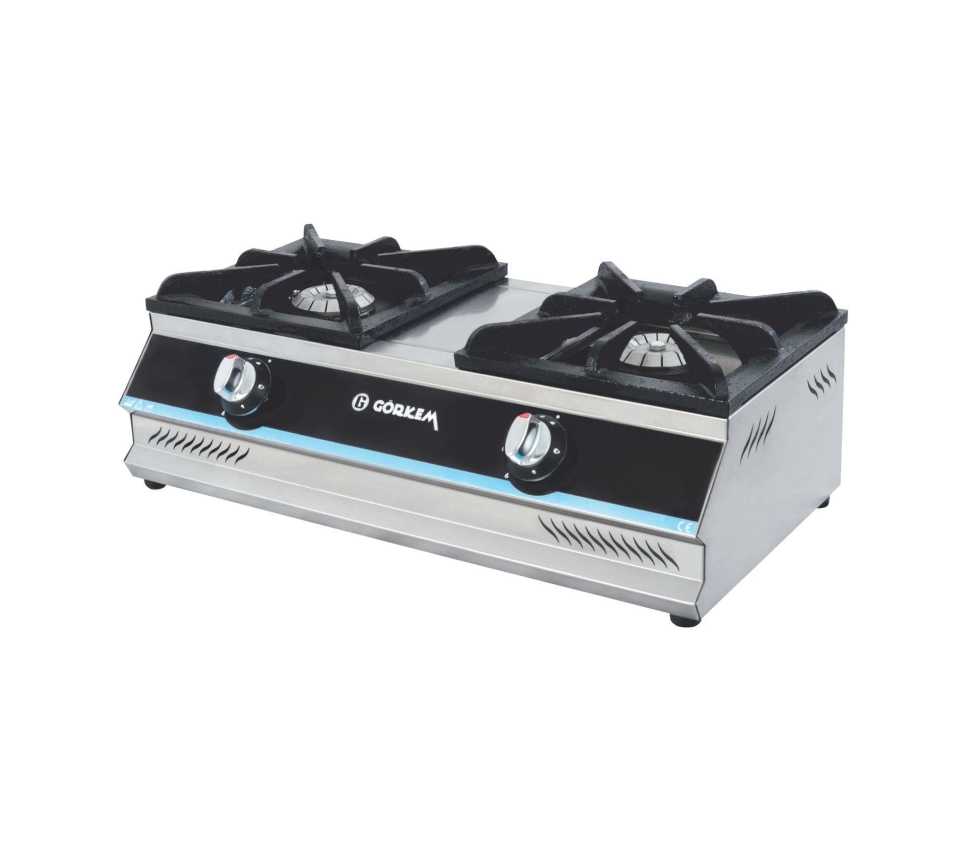 Görkem GO 20 Ekonomik Set Üstü İkili Ocak Doğalgazlı CE 60x35x20 cm 272