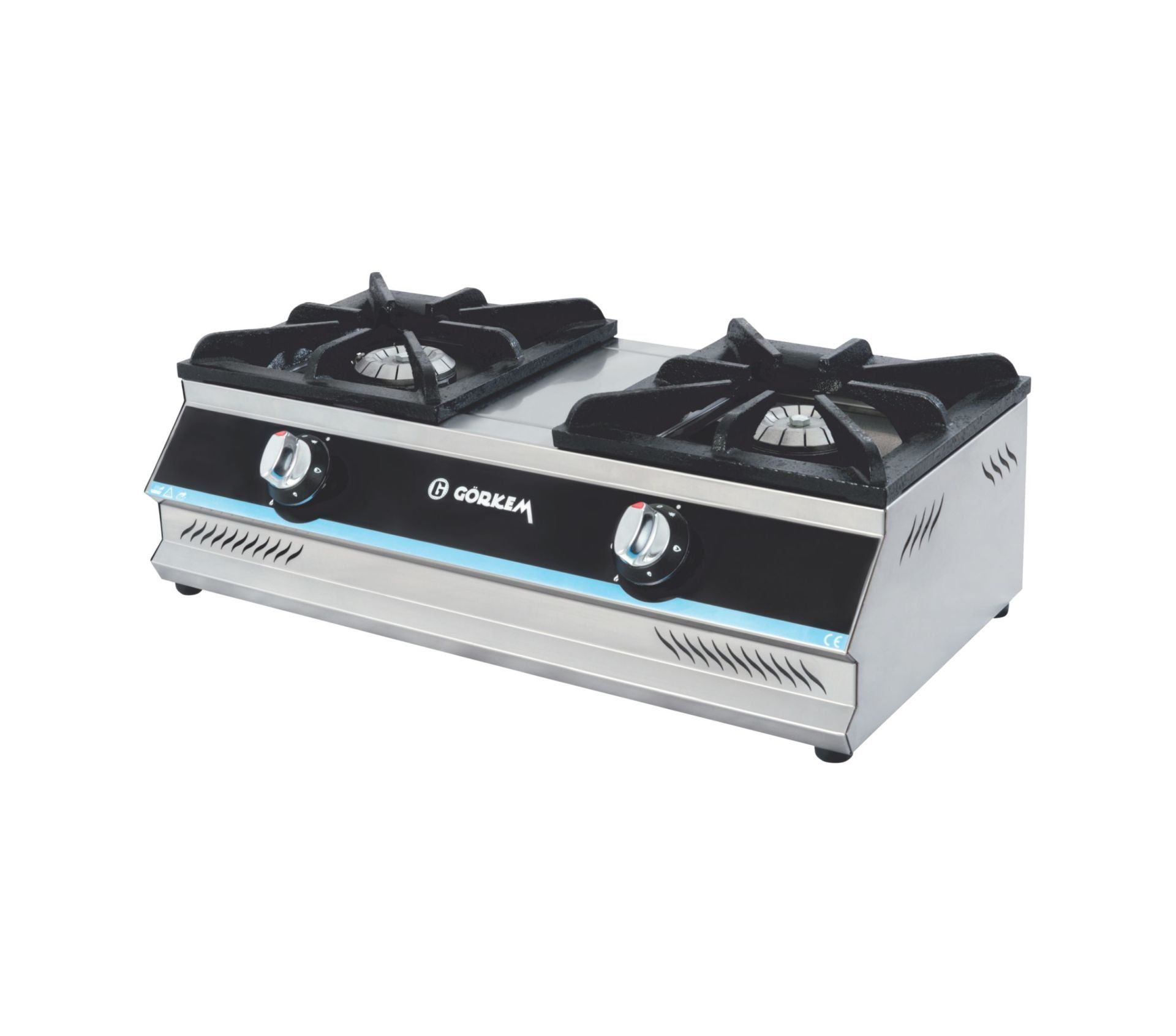 Görkem GO 20 Ekonomik Set Üstü İkili Ocak LPG'li CE 60x35x20 cm 272