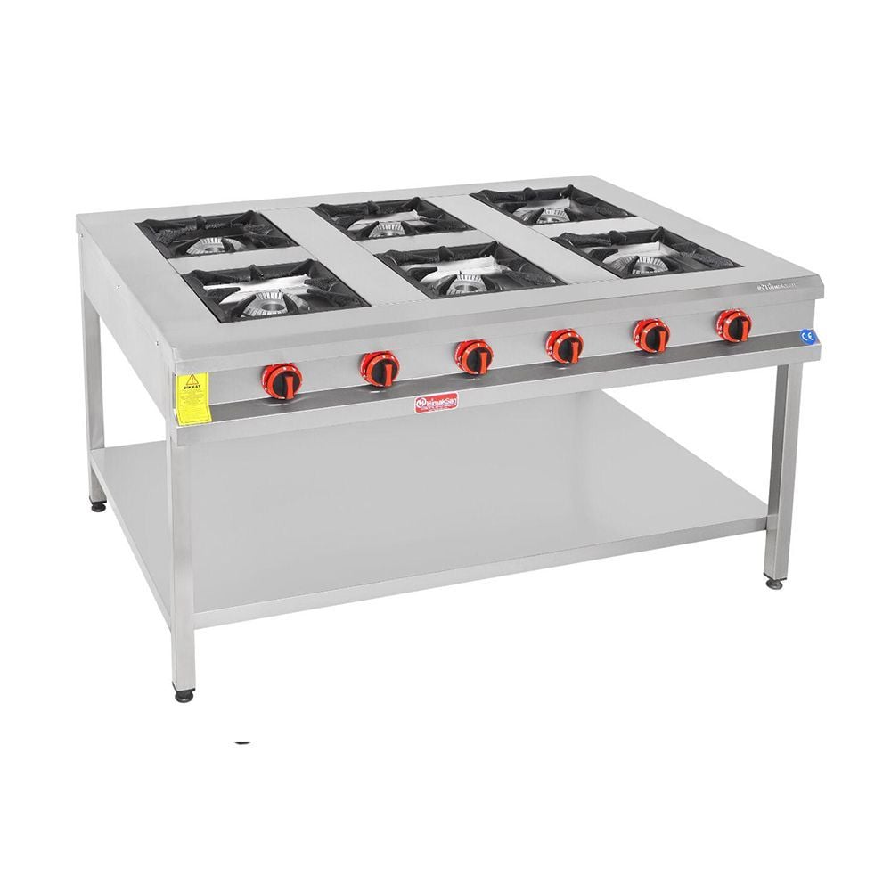 Himaksan HMK-TBOG 1510 Gazlı Taban Raflı 6’lı Ocak (Doğalgaz) 150x100x85 cm