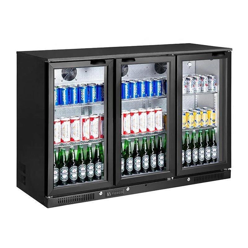 Vosco VBBC-350S 3 Kapılı Bar Arkası Şişe Soğutucu Dolap, 338 L, Sürgülü Model