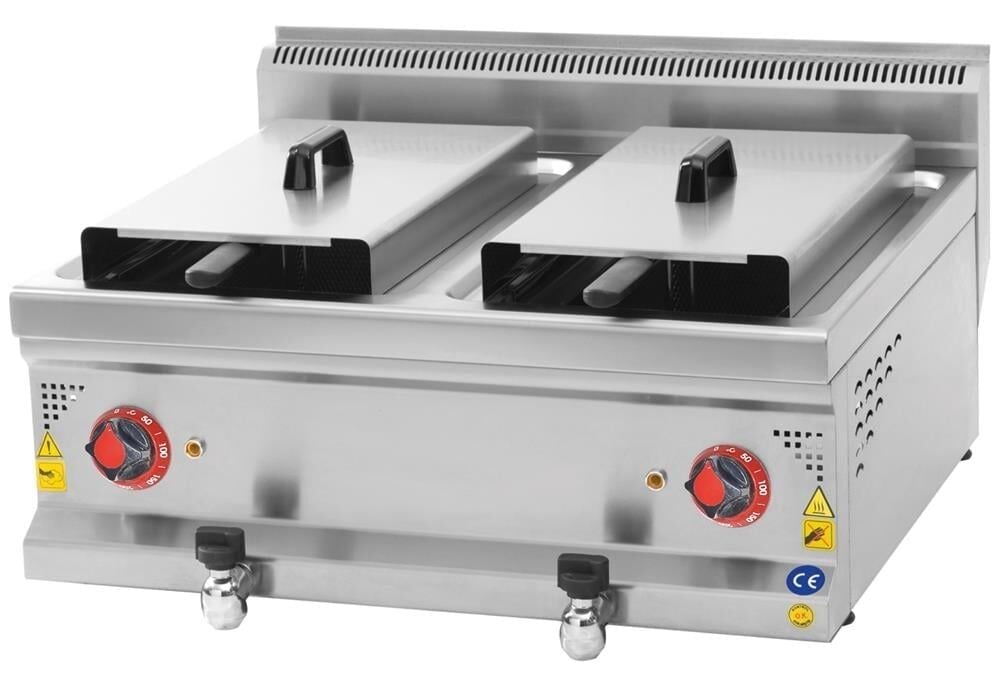 CSA Elektrikli Fritöz 12+12 Litre Set Üstü 80x70x30 cm KRCS.SFE.870