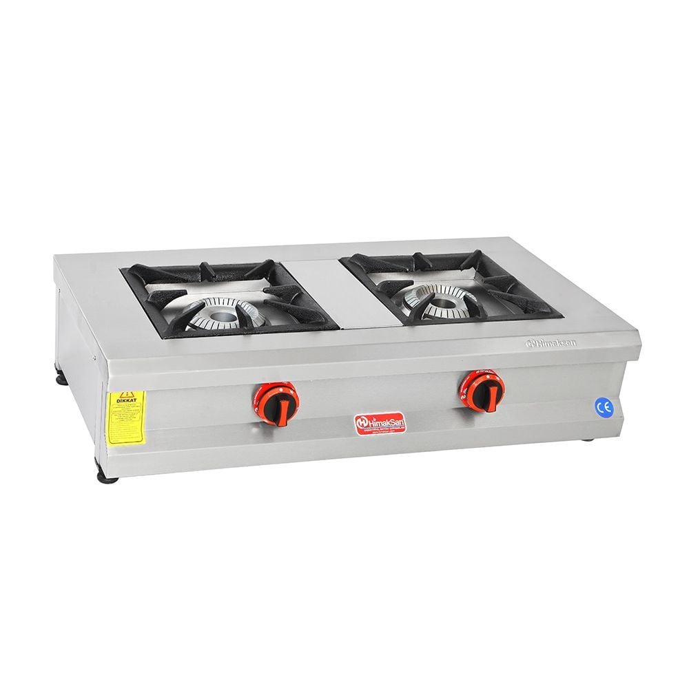 Himaksan HMK-SOG 950 2'li Ocak Set Üstü Profesyonel Doğalgazlı 90x50x25 cm