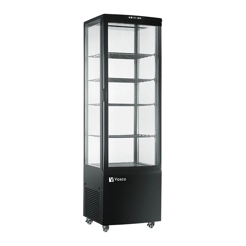 Vosco VFT-235L Dik Tip Soğuk Teşhir Dolabı, 235 L, Siyah
