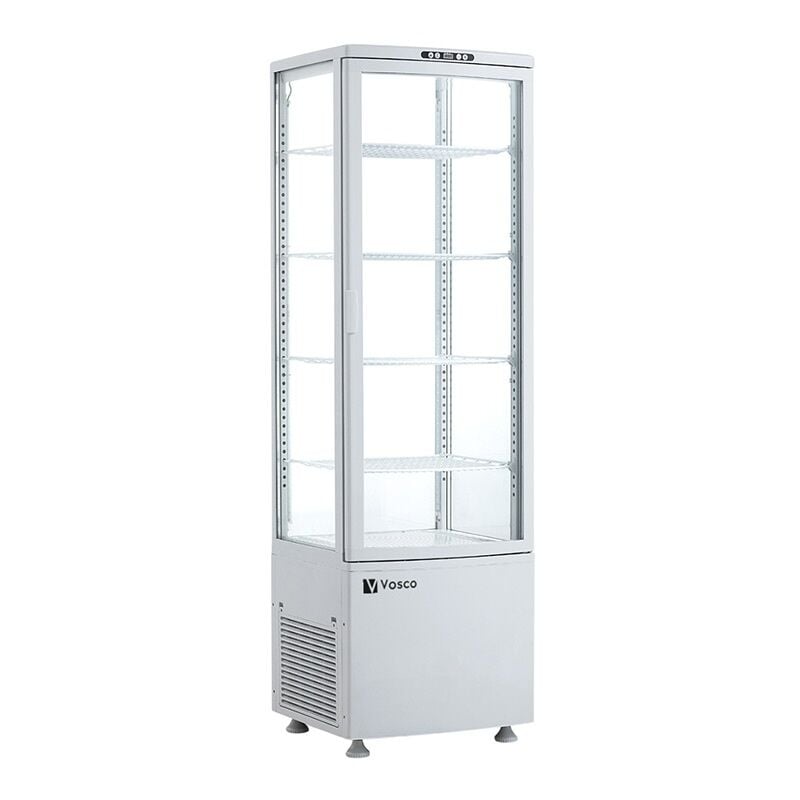 Vosco VFT-280L-S Dik Tip Soğuk Teşhir Dolabı, 280 L, beyaz