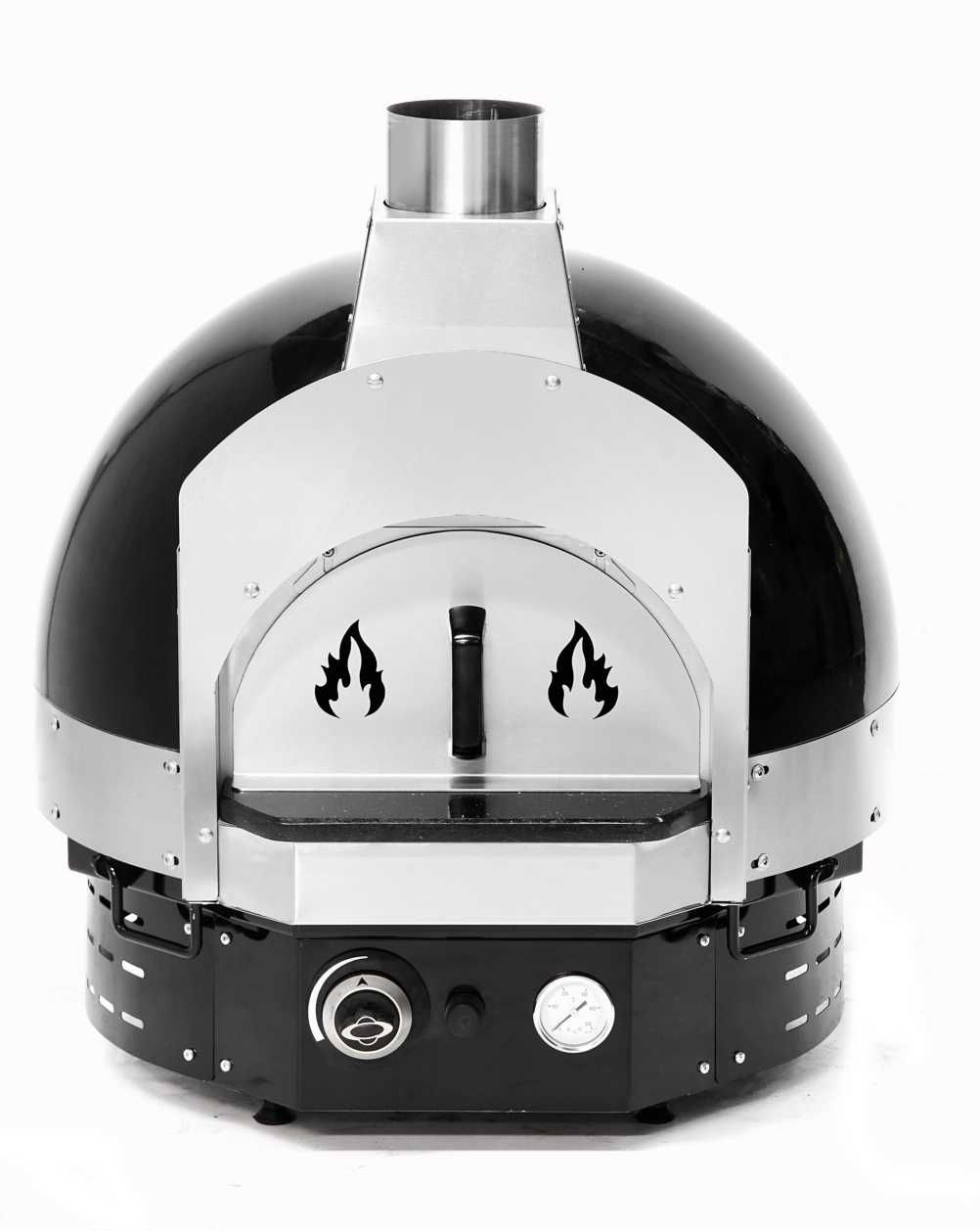 Empero EMP.SPO.H-60 Döner Taş Tabanlı Pizza Fırını Siyah Renk Gazlı