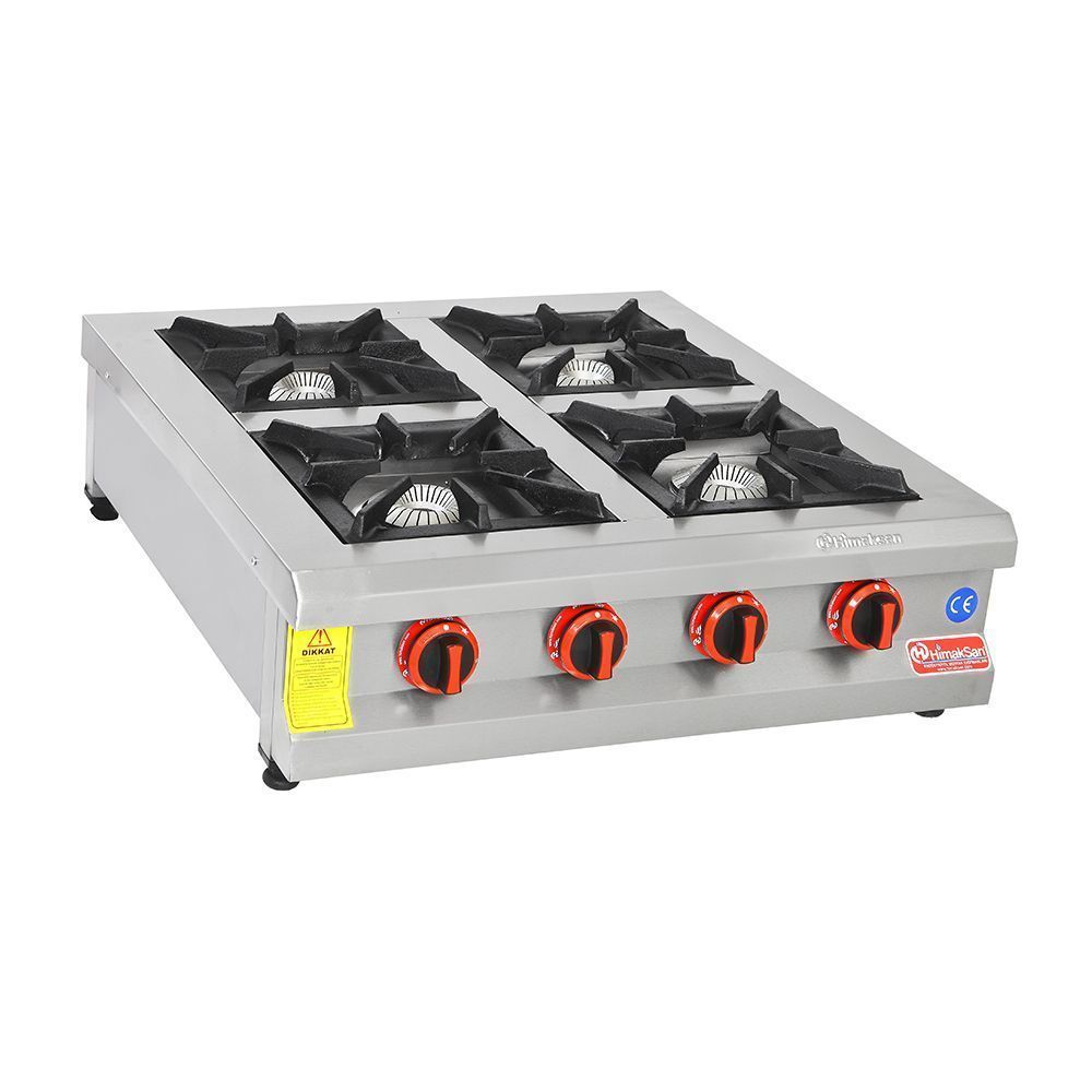 Himaksan HMK-SOG 880 4'lü Ocak Set Üstü Profesyonel LPG'li 80x80x25 cm