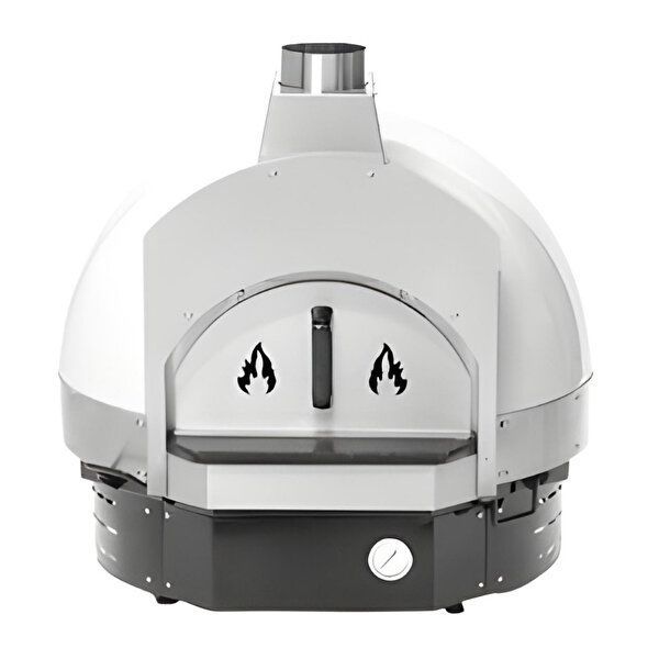 Empero EMP.SPO.H-70 Döner Taş Tabanlı Pizza Fırını Beyaz Renk Gazlı