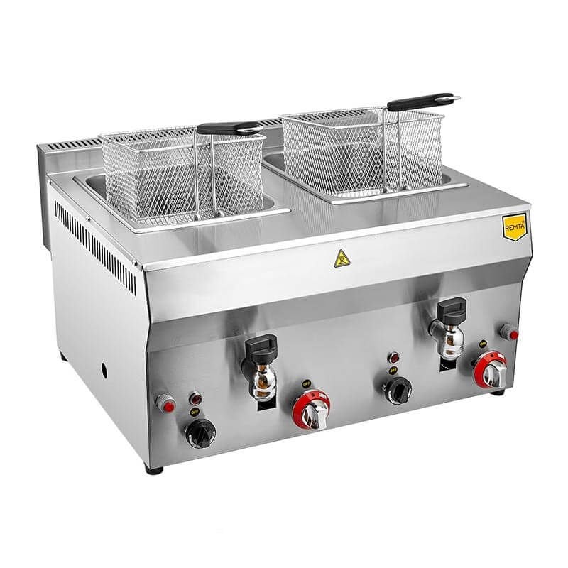 Remta R113CE Musluklu Fritöz, 8+8 L, LPG