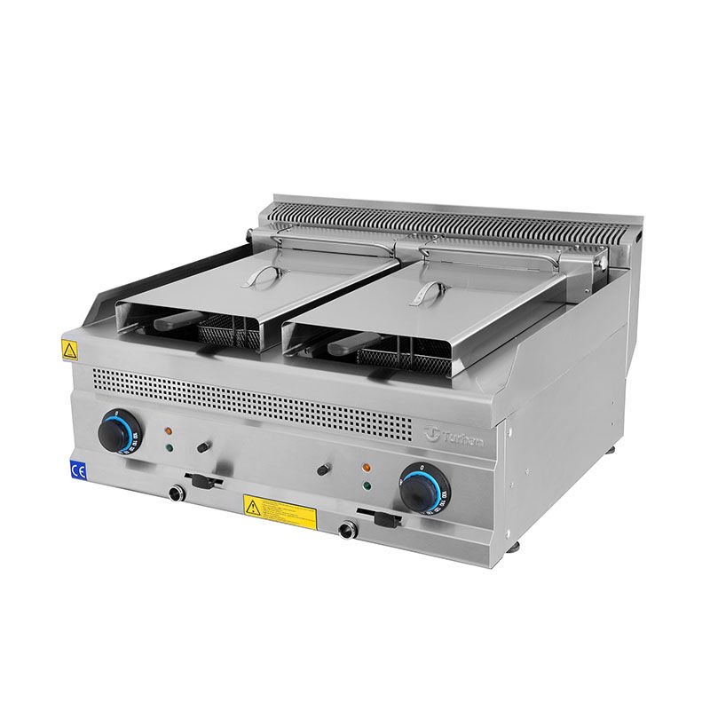 Turhan Çelik Elektrikli Fritöz Çiftli 12+12 L 80x70x30 Cm TC.7FE800