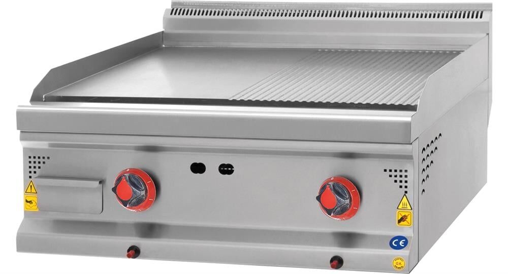 CSA Gazlı Pleyt Izgara Yarı Oluklu Yüzey Set Üstü 80x70x30 cm KRCS.IZYG.870