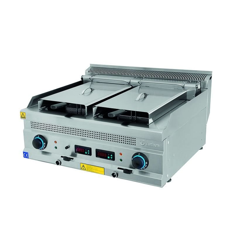 Turhan Çelik Elektrikli Fritöz Çiftli 12+12 L Dijital 80x70x30 Cm TC.7FED800