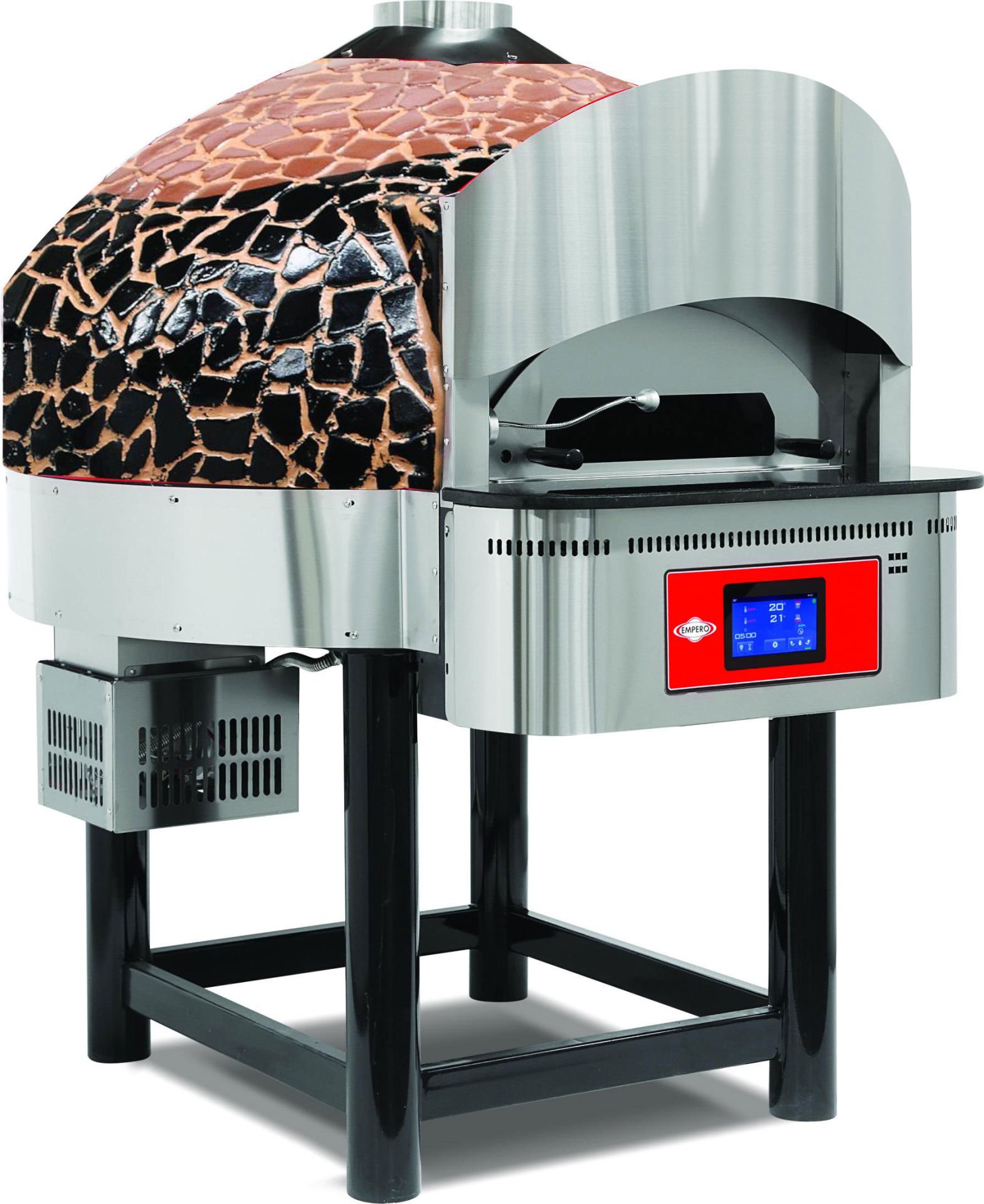 Empero EMP.SPO.04-D Dijital Döner Tabanlı Pizza Fırını 6 Pizza Kapasiteli Gazlı