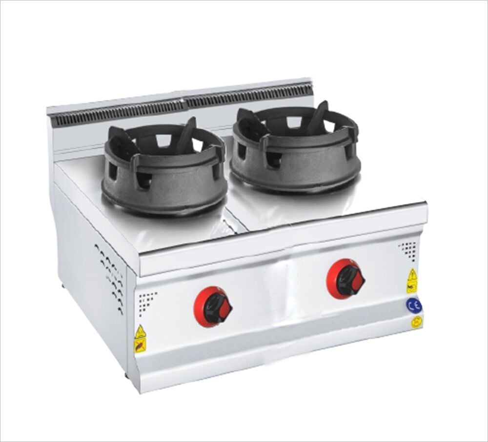 CSA Gazlı Wok Ocak Çiftli Set Üstü 80x70x30 cm LPG KRCS.SWOG.870
