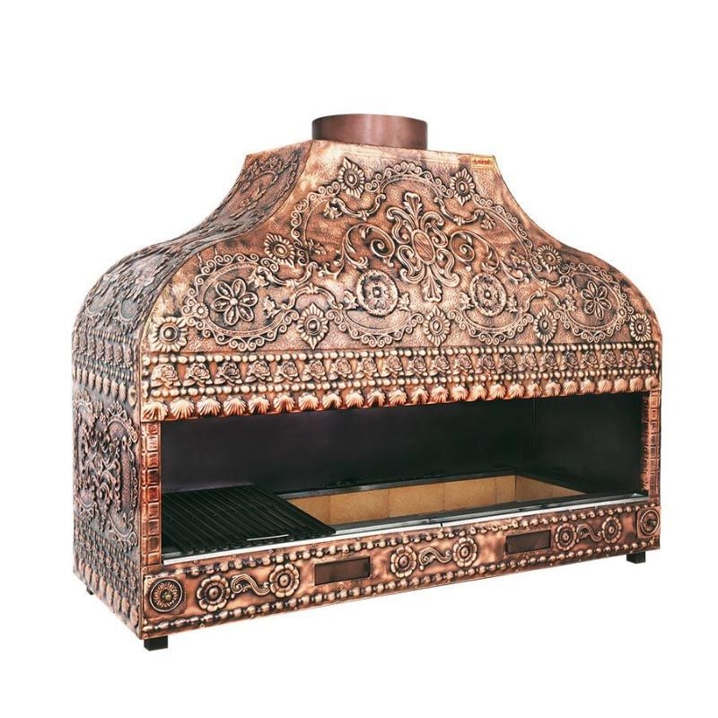 Egehan BKI250 Çift Cidarlı Kapalı Izgara, 250x60x120 cm, Bakır