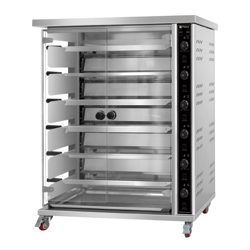 Vosco VWJG-6P 30 Piliç Kapasiteli Piliç Çevirme Fırını, Elektrikli